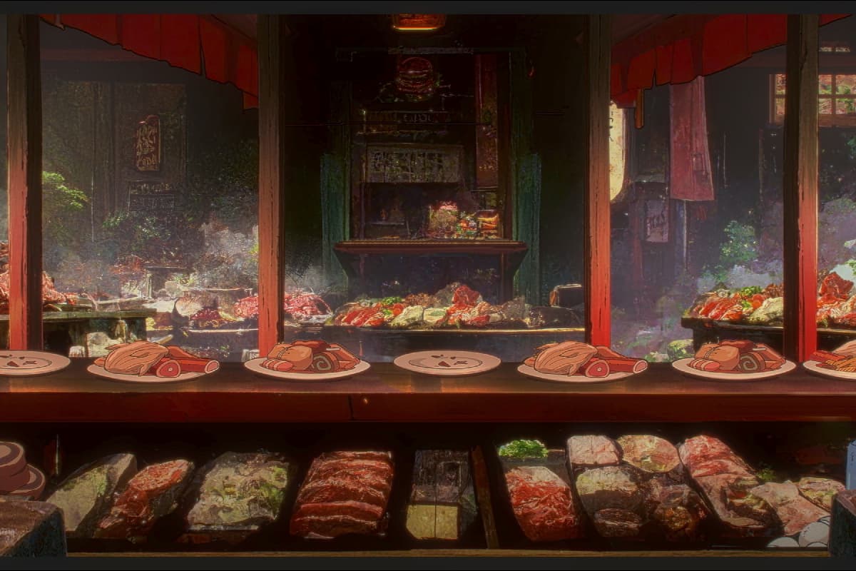 Anime styled steakshop